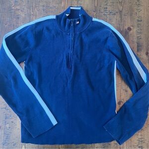 VTG RL 67 Quarter Zip Sweater with White Stripes